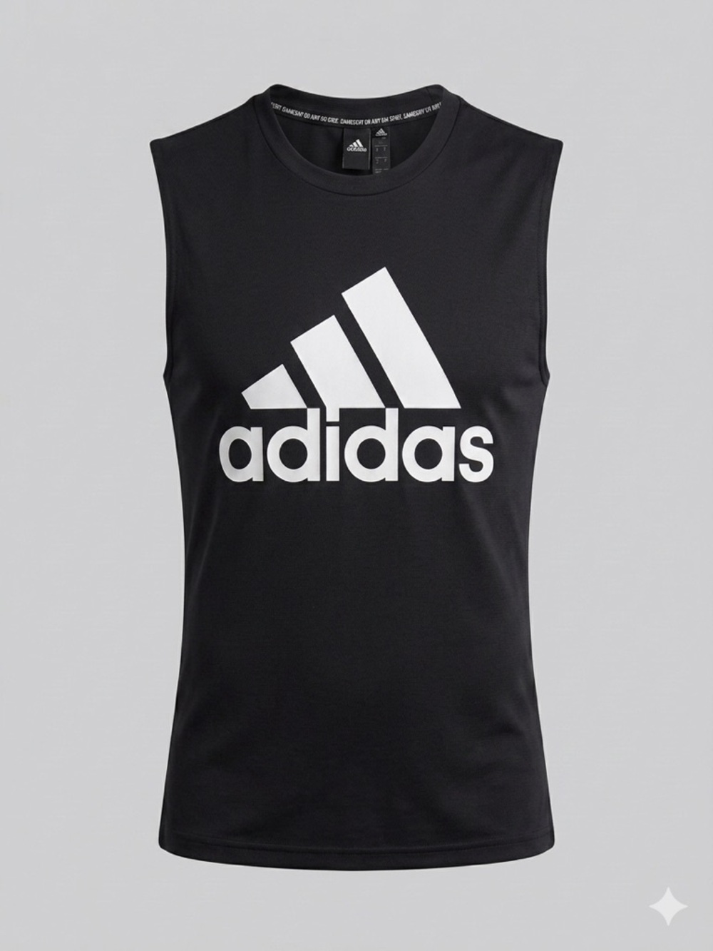Adidas Men’s Black Sleeveless Tank Top Size Large Ptp 24” A0144